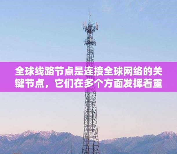 全球线路节点是连接全球网络的关键节点，它们在多个方面发挥着重要作用。以下是关于全球线路节点的详细分析
